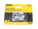 New! Lot Of (2) 4-PACKS Stanley Full Turn Buttons, Zinc Plated, #76-2000. Fixed Price $6.99.