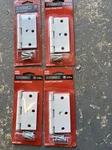 Lot Of 4 Everbilt 3-1/2 In. White Square Corner Security Door Hinges 211 183. Fixed Price $11.99.