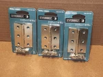 Everbilt Middle Hinge Satin Nickel Finish 2-1/2" X 1-9/16" 6PK Free/fast/ship. Fixed Price $32.88.
