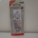 National Double Hinge Safety Hasp 4-1/2" Zinc Plated Steel N103-291 V34. Fixed Price $7.89.