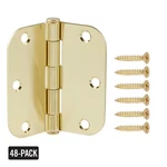 48-PACK 3-1/2 In. X 5/8 Radius Bright Brass Butt Door Hinge Value. Fixed Price $87.99.