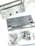 Commercial Duty Self-closing Hinges Pair S4545-SQ Satin Chrome X 4.5". Fixed Price $37.99.