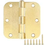 Door Hinges Brushed Brass 12PCS 3.5IN 5/8 Radius Satin Gold Interior Diy Home. Fixed Price $45.39.