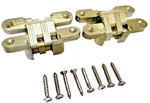 (2) Soss 212US4 Heavy-duty Door Hinges Invisible Hidden Satin Solid-brass 3-3/4". Fixed Price $19.99.