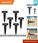 Light-duty 4-INCH T-strap Barn Door Hinges, 6-PACK Rustproof Iron Hardware. Fixed Price $23.74.