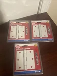 Ace 3-1/2" White Square Residential Door Hinges Corners Lot Of Packs. Fixed Price $27.99.