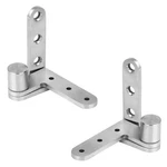 Gbgs 2 Pairs Pivot Door HINGES,4.7 Mm Thick Heavy Offset 180 Silver. Fixed Price $45.44.