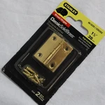 Stanley Broad Hinges Solid Brass 2-PACK 80-3220 Vtg CD5302 New Nos 1/2" 38MM. Fixed Price $5.20.
