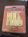 Project Pack Everbilt Hinges Bright Brass 1/2" W/ 5/8" Radius 807737. Fixed Price $16.00.