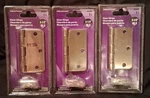 3 Hillman 1/2" Door Hinge Satin Nickel Finish. Fixed Price $10.00.