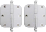 2 Nostalgic Warehouse Ball-tip Residential Door Hinge 3.5" Round Bright Chrome. Fixed Price $10.00.