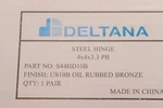(2-PK) Deltana Square Door Hinge Oil Rubbed Bronze S44HD10B. Fixed Price $8.37.