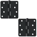 2-PACK Deltana S44R41B 4X4 Plain Bearing 1/4" Radius Corner Full Mortise Hinge. Fixed Price $8.96.