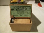 Vintage/antique Black Bommer Ever Ready Spring Hinges 2" With Box Nos. Fixed Price $44.95.