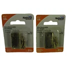 Lot Of 2 National Hardware Non-removable Pin Hinges Brass Pack N146-068. Fixed Price $7.99.