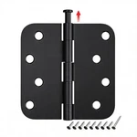 Hosom 3 Pack Matte Black Door Hinges 4 X Inch 5/8 Radius Corner Heavy Duty. Fixed Price $18.99.