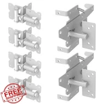 Zekoo Stainless Steel Gate Hardware Kit Hinges Latches White Rustproof. Fixed Price $129.99.