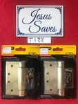 2- Stanley 53-0779 CD2060R 4" Adjustable Spring Hinges Satin Brass. Fixed Price $25.00.