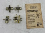 Lot Of Soss 306 Invisible Cabinet Hinges W/ Mounting Template 1/4 X 3/8. Fixed Price $15.99.