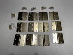 Lot Brass Door 3.5" 1/4R, 2.2MM Rp 12 Hinges With Screws 6 Boxes. Fixed Price $29.99.