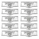 Switch Plate Tags Post Name Signs Labels Chrome Brass Pack Of 10. Fixed Price $99.99.