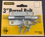 Vintage Stanley 75-7950 3" Barrel Bolt Zinc Plated CD1078 Made Usa. Fixed Price $12.00.