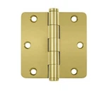 Deltana Door Hinges 3-1/2 X Inch 1/4 Radius .085 Thick Solid Brass. Fixed Price $56.87.