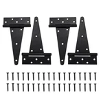 Home Master Hardware 6 Inch T-strap Heavy Duty Shed Door Hinges, Black Stainless. Fixed Price $55.04.