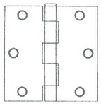 Deltana S35U1B-R Steel 1/2-INCH X Square Hinge For Indoor Applicat. Fixed Price $24.77.