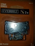 Lot Of 3 Everbilt In. X Zinc-plated Strap Hinge (2-PACK). Fixed Price $11.99.