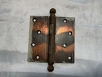 Vintage Stanley Sweetheart 4 1/2 X Ball Finial Japanned Door Hinge. Fixed Price $15.00.