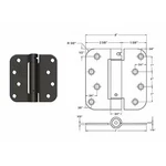 Butt Hinge, Steel, Full Mortise Mounting, 4 Leaf W X H, Satin. Fixed Price $13.15.