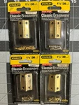 4-PACK Lot (8 Hinges) Stanley CD5301 Bright Brass 1-1/2" Mini Cabinet Chest Box. Fixed Price $26.63.