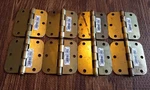Lot National 3.5 Metal Door Hinge & 18 Screws Satin Brass Finish 5/8 New. Fixed Price $40.00.