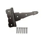 2 Pack 6 In. X 4-1/4 Heavy-duty Decorative Gate Door Tee Hinges Black 15031. Fixed Price $19.95.
