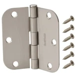 Everbilt 3 Inch Satin Nickel Door Hinge 207 079 Single 5/8" Radius. Fixed Price $6.99.