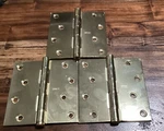 Vintage Stanley 4X4 Polished Brass Plated Door Hinges Butts 741 W/ Box. Fixed Price $12.99.