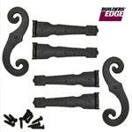 Window Shutter Decorative Plastic Hinge Kit W/ Hooks & Screws Black Matte (be). Fixed Price $14.40.