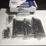 Three Satin Nickel Cal-royal 3-1/2 Full Mortise Plain Bearing Hinges W/ Screws. Fixed Price $10.00.