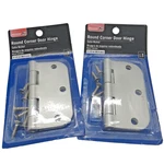 Bulldog Round Corner Door Hinge Satin Nickel Plated 3-1/2 Inch Lot Of New. Fixed Price $9.95.