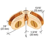 Crl Brass Z-line Mini Hinge For 1/8", 3/16" And 7/32" Glass. Fixed Price $10.71.