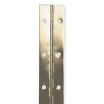 Piano Hinge 6FT Steel Bright Brass Full Surface Continuous 1-1/2IN. Fixed Price $67.94.