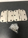 Emtek 91033US14 3.5"X3.5" Polished Nickel Mortise Hinges, 5/8" Radius, Pair. Fixed Price $12.31.