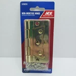 Ace Non-mortise Hinge 3-1/2" Bright Brass #5298203 Pack. Fixed Price $11.75.