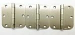 Gate House 3-1/2" Satin Nickel Finish Door Hinges Steel 5/8" Radius (3). Fixed Price $15.99.