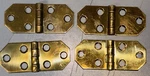 Nos Lot Of 4 Brainerd Solid Polished Brass Hinges - 7/8 X 2. Fixed Price $5.39.