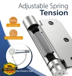 Isoker Self Closing Door Hinges, 3.5" Spring Loaded, Brushed Nickel, 2 Pack. Fixed Price $27.99.