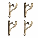 Antique Brass Curtain Supports Brackets For Door And Window 1 Inch Rod 4 Pcs. Fixed Price $34.99.