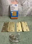 Lot Of National N142-794, 3 1/2" Door Hinge Satin Brass Finish Pk R4. Fixed Price $9.99.
