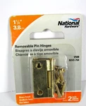 National Hardware Removable Pin Hinge Brass Finish N141-754 V508 2 Per Pack. Fixed Price $5.99.